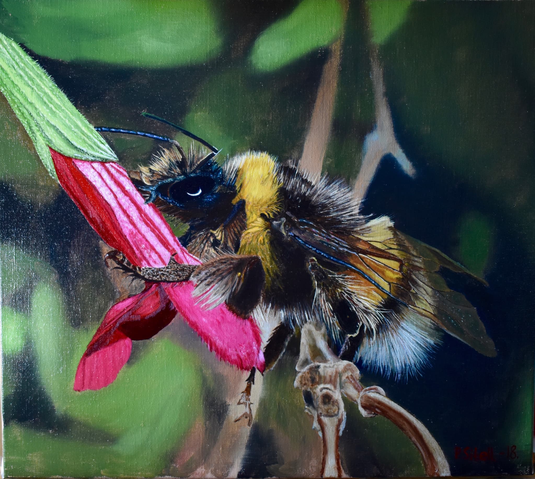 Painting - Bumble bee - Art and Poetry - Peter Sitell