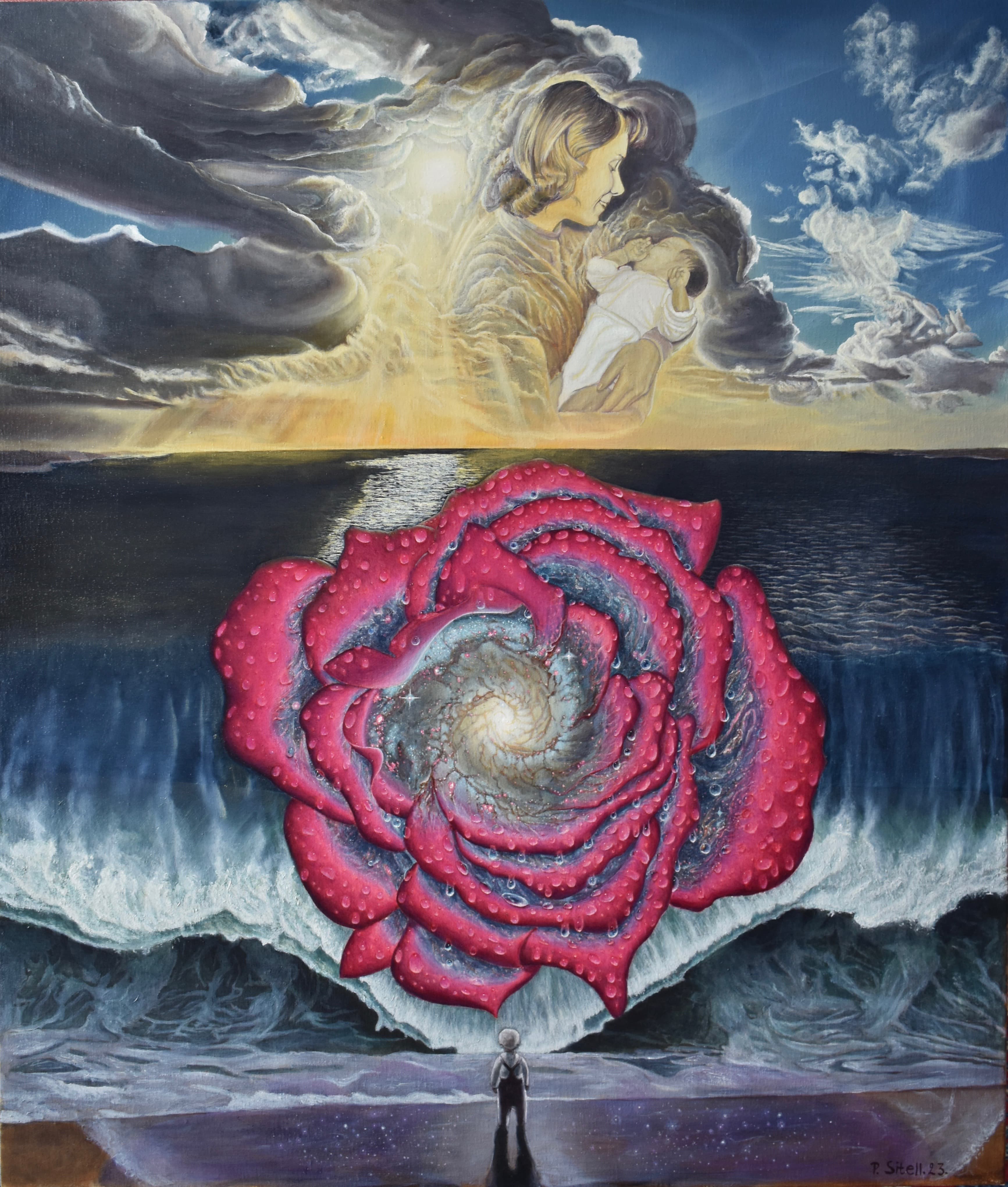 Painting - Grief - Art and Poetry - Peter Sitell